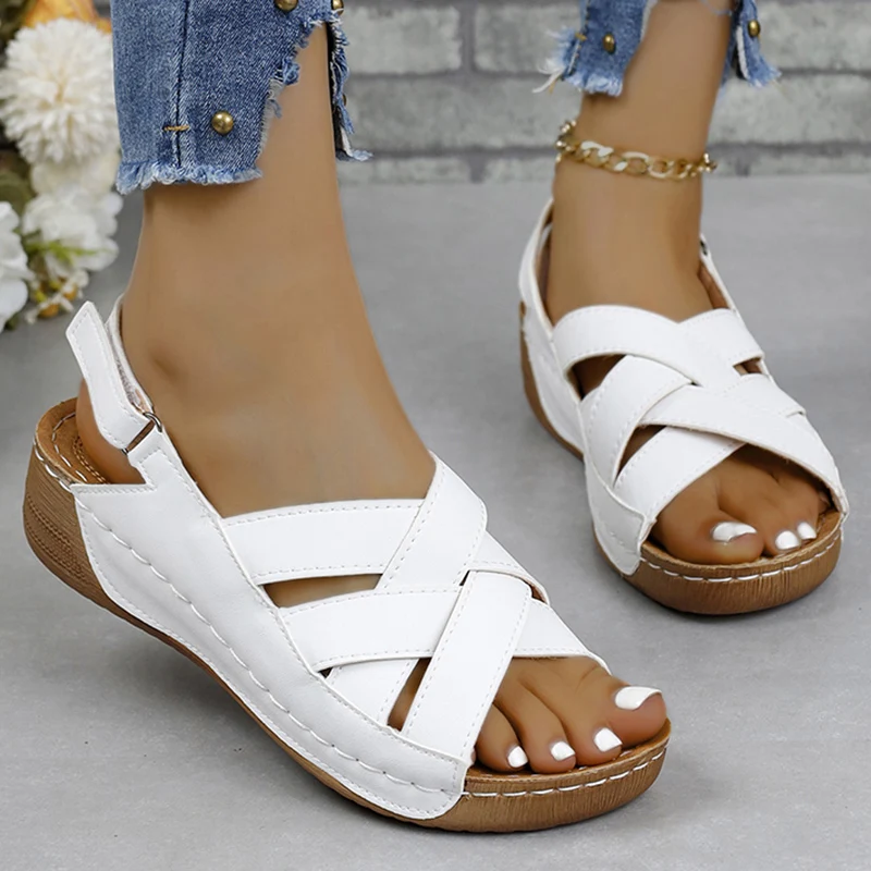 Woman Sandals Shoes Summer Party Walking Shoes Beach Sandals Woman Wedge Shoes For Women Soft Footwear Women Sandal Female