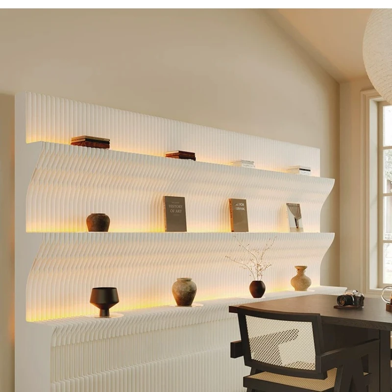 

Foldable mobile shelf movable luminous office screen