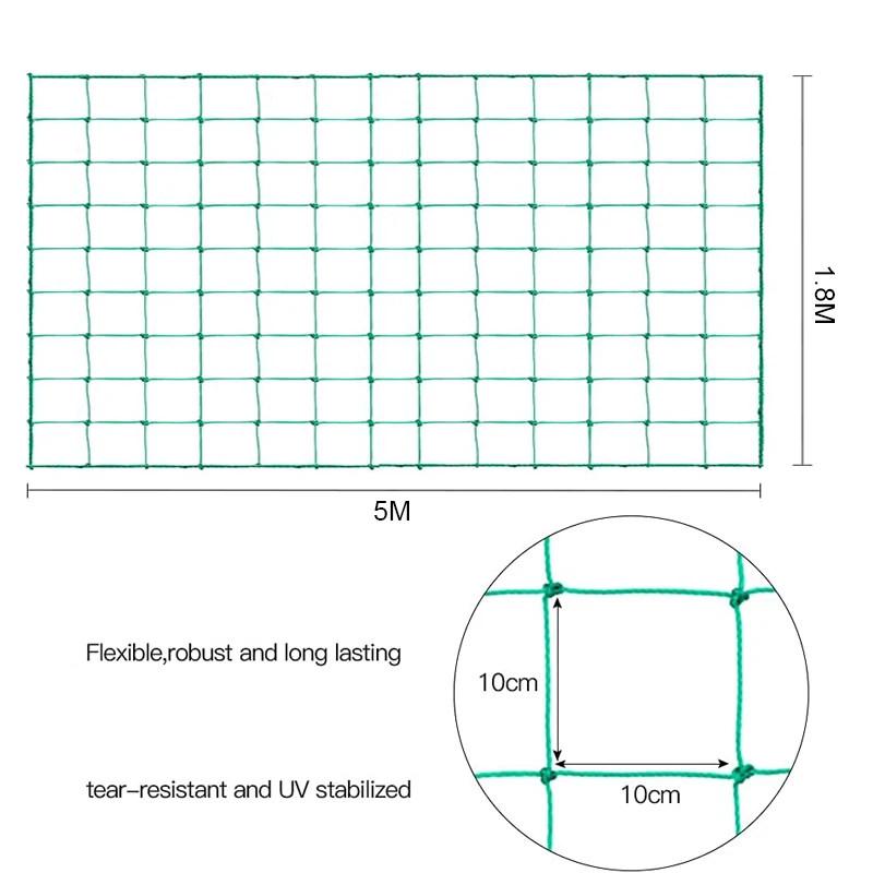 1pcs Plant Trellis Pergolas,Heavy-Duty Polyester Grow Net,Garden Trellis Netting With Square Mesh For Climbing Plants,Vegetables