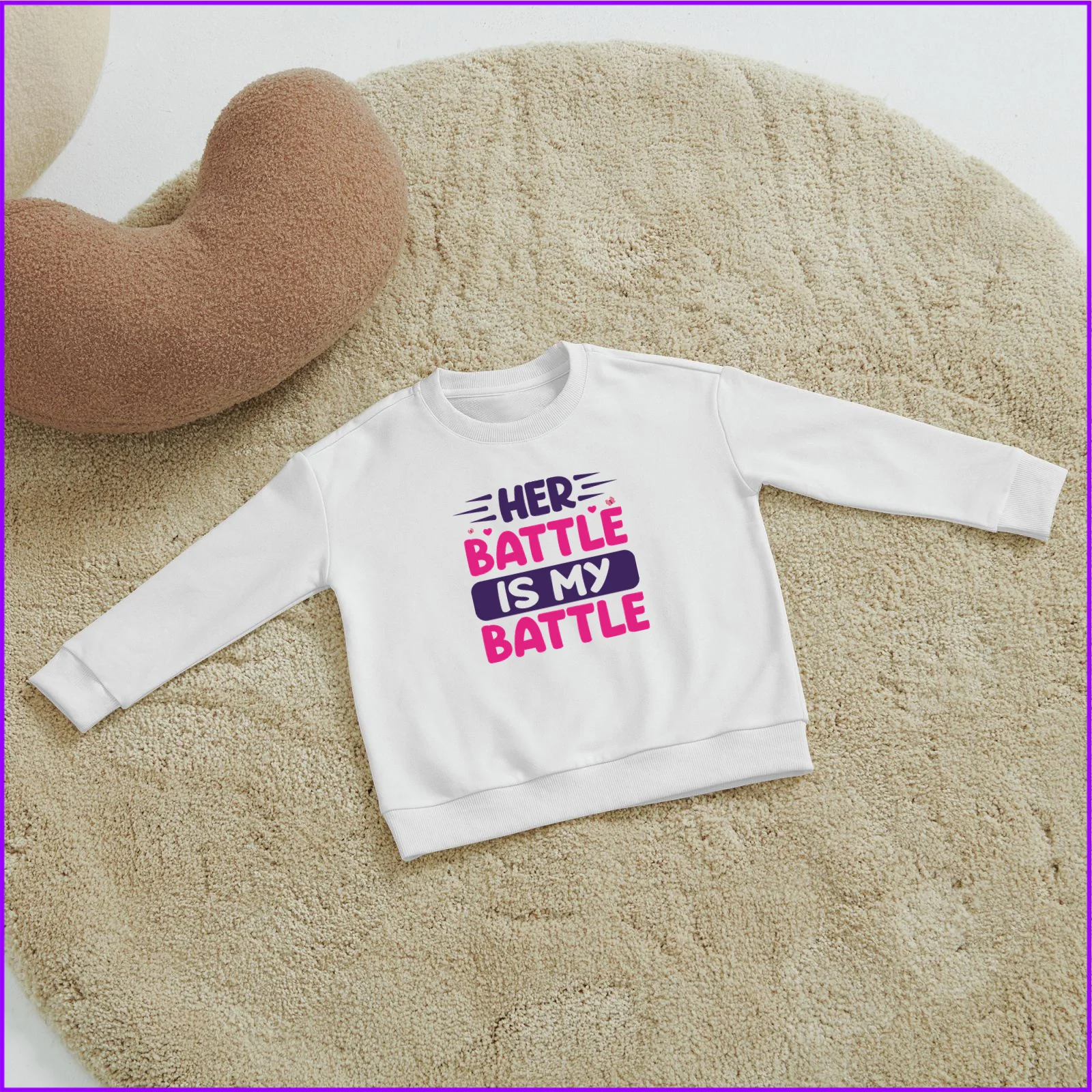 Her Battle Is My Battle Sja1887 Kids Boys Girls Hoodies Sweatshirts Tweens 2024 Toddler Tees Designer Luxury Pink Letter Fashion