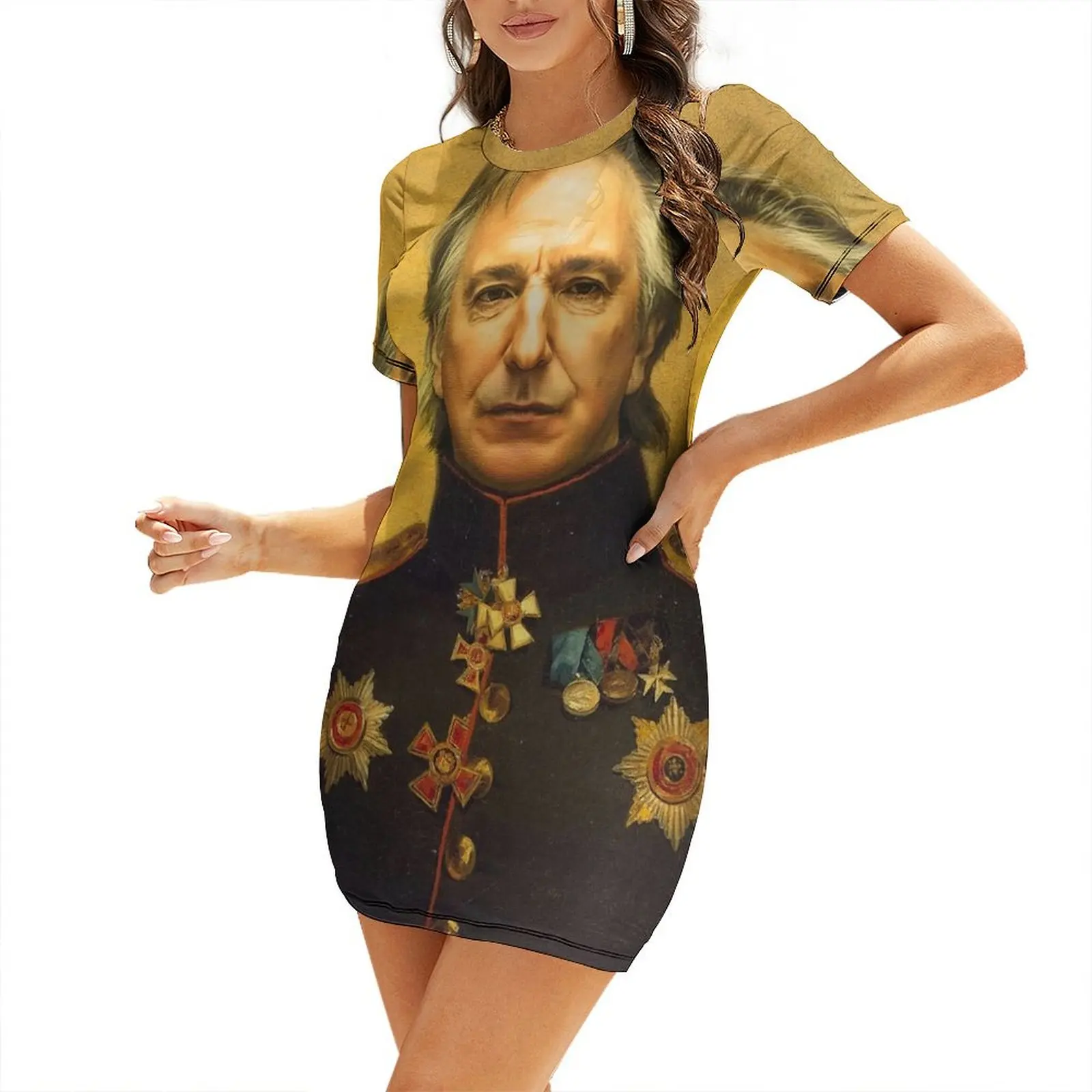 

Alan Rickman - replaceface Short Sleeved Dress dresses ladies 2025 summer birthday dress for women luxury 2025