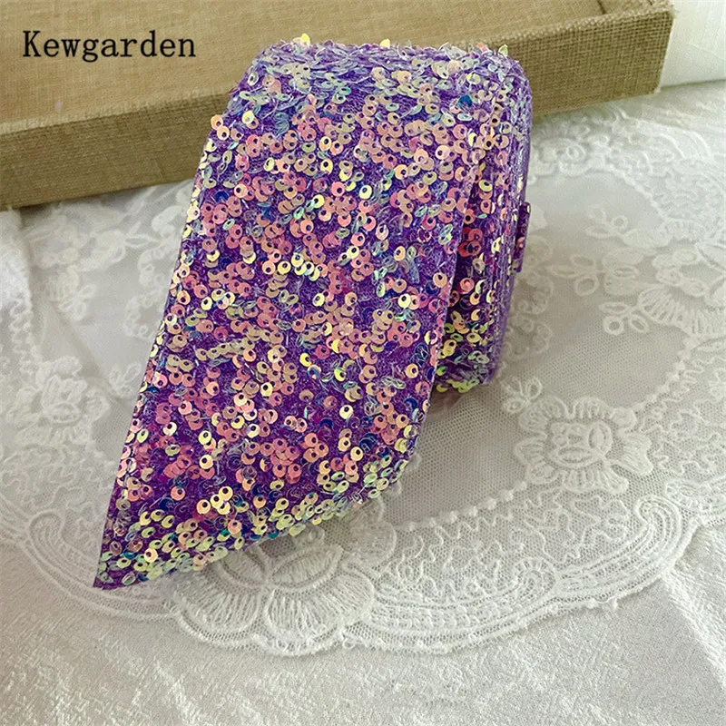 Kewgarden Glitter Ribbon 6cm DIY Handmade Butterfly Hair Accessories for Children 11 Yards Sparkling