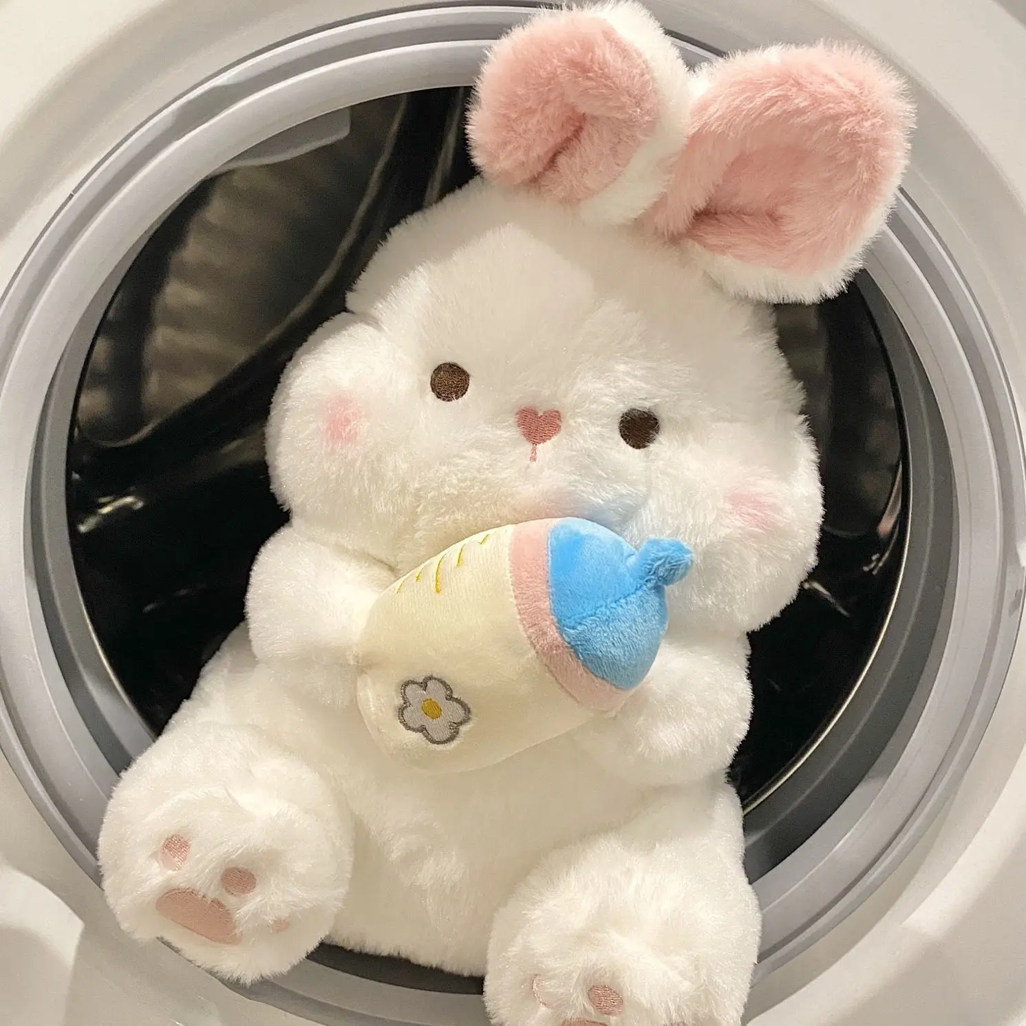 

Милая плюшевая игрушка-кролик в бутылке, кукла, белая бутылка, подушка-кровать, спальная кукла, мягкая мягкая игрушка, подарок на день рождения, Рождество для детей