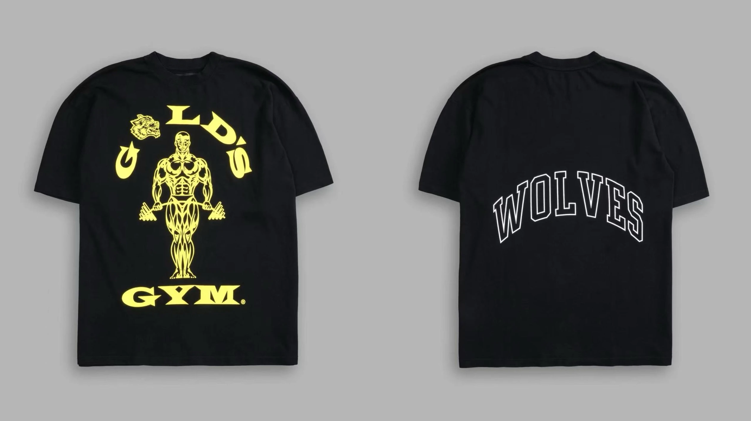

DARCSPORT Wolfhead GOLDS GYM мужская и женская спортивная повседневная свободная хлопковая футболка с короткими рукавами и принтом
