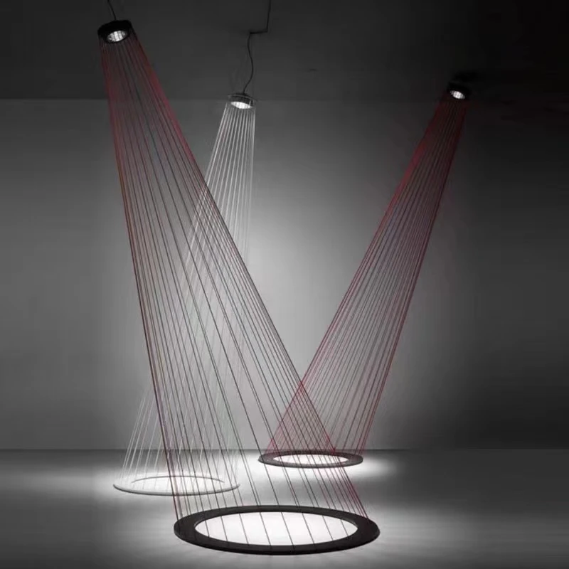 

Flos Chandelier Exhibition Hall Living Room Minimalist Line Staircase Lamp Shopping Mall Window Floor Lamp Beam Rotating Light