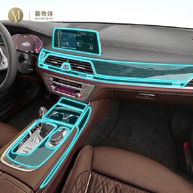 Película transparente para interior de coche, accesorio para BMW G11 G12 Series 7 2016-2022, consola de TPU-PPF, antiarañazos, resistente, Reinstalación