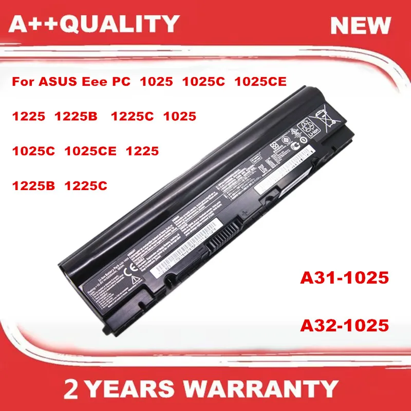 

A31-1025 A32-1025 Laptop Battery For ASUS Eee PC 1025 1025C 1225 1225B 1225C R052 R052C RO52 RO52C