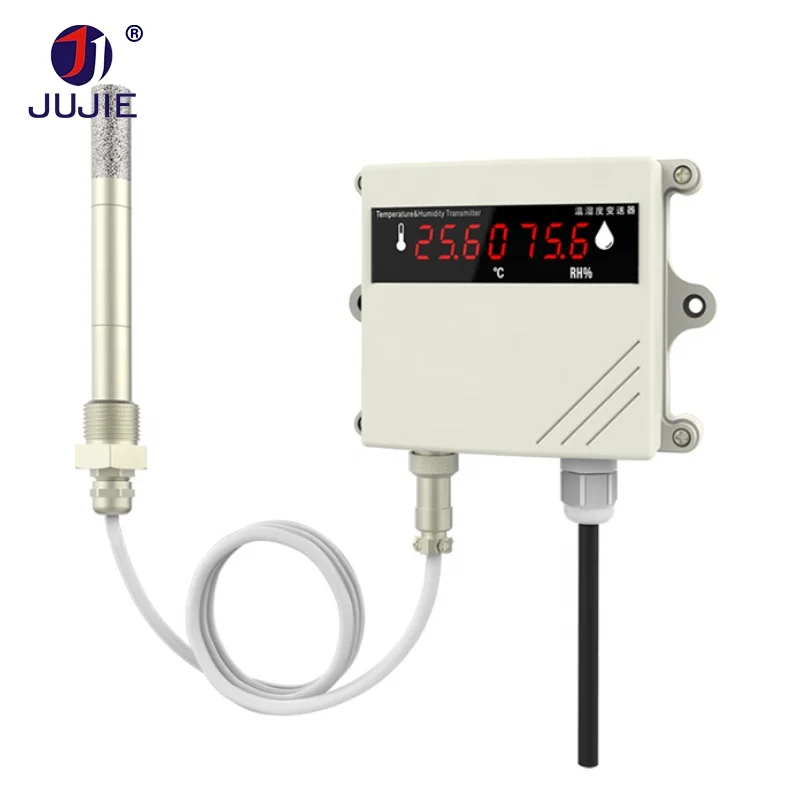 Sensor transmissor de temperatura e umidade com saída 4-20mA na estufa de ar