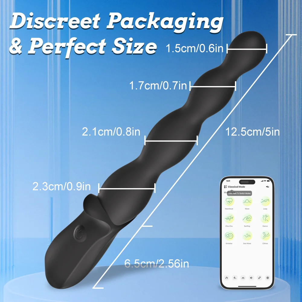 APP Vibrating Anal Beads Dual Motors G-Sport Clitoris Stimulator Butt Plugs  Silicone Plugs Dildo Sex toys For Men Women Adults - view 6