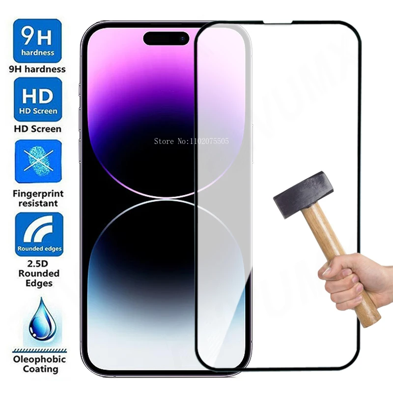 11D Tempered Glass For Apple iPhone 14 13 12 11 Pro Max mini Screen Protector iPhone X XR XSMax 7 8 Plus SE 2020 Protective Film