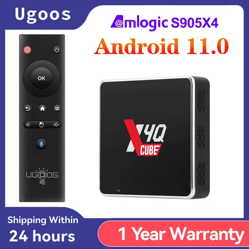 

Ugoos X4Q Cube Smart Set Top Box Android 11 X4Q Pro 4GB 32GB X4Q Plus 4GB 64GB Amlogic S905X4 2.4G 5G WiFi BT5.1 1000M 4K TV Box