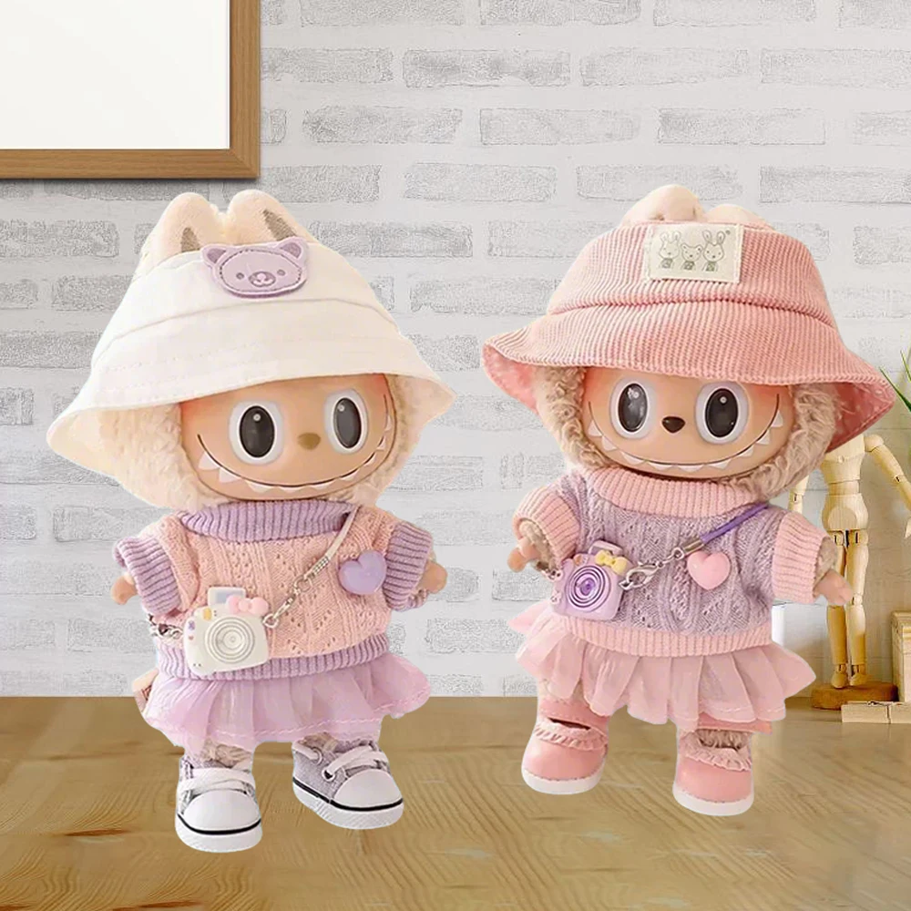 

17cm Labubu Tulle Skirt Outfit - Stylish Doll Clothes Replacement Set