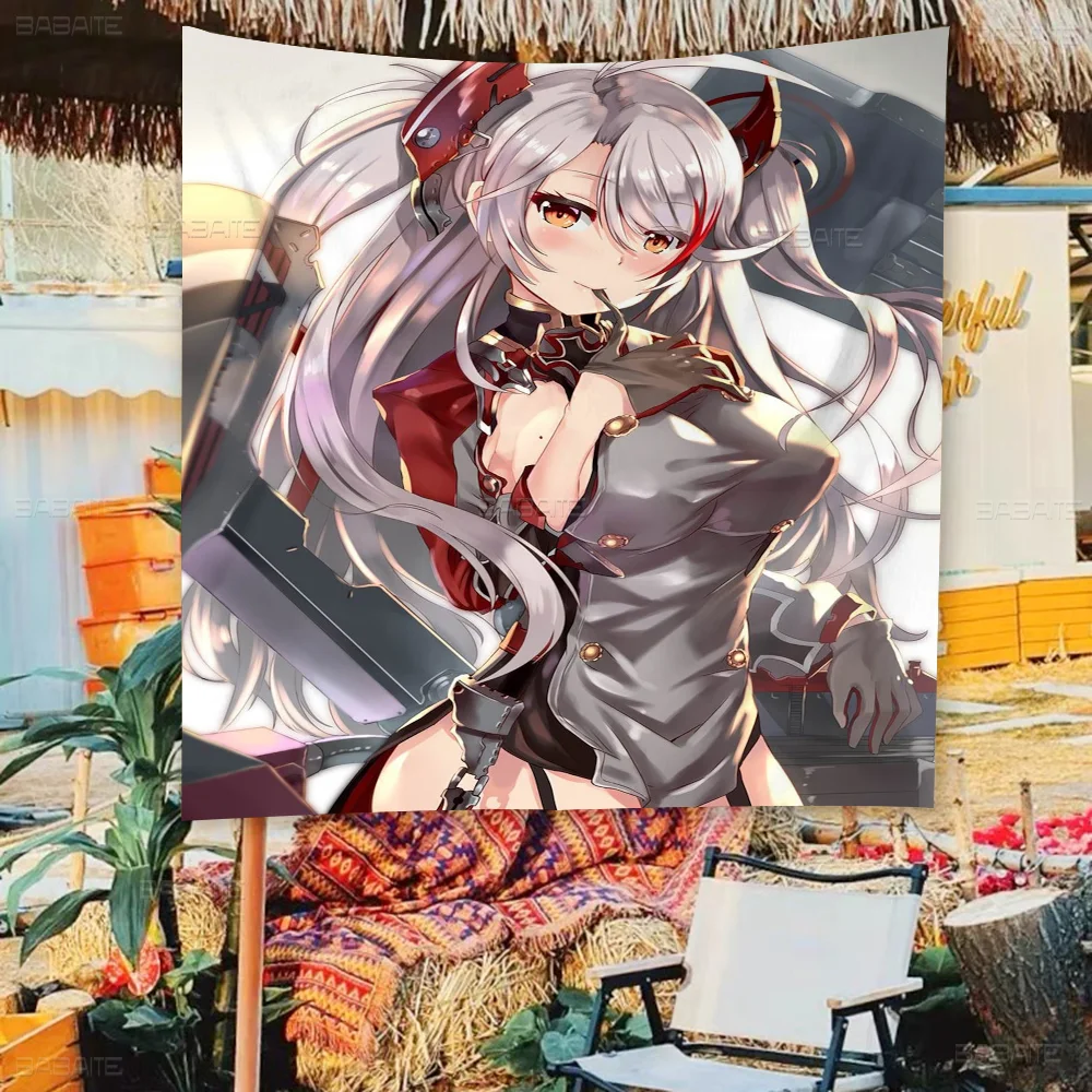 Azur Lane Prinz Eugen Cartoon Flag Art Science Fiction Room Home Decor Wall Hanging Home Decor Banner