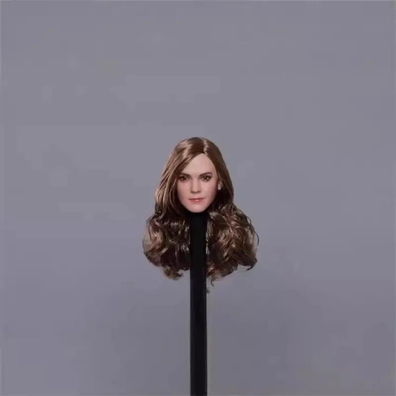 1/6 female soldier head sculpture, Hermione, Emma Watson, Hollywood hair transplant European beautiful woman head sculpture