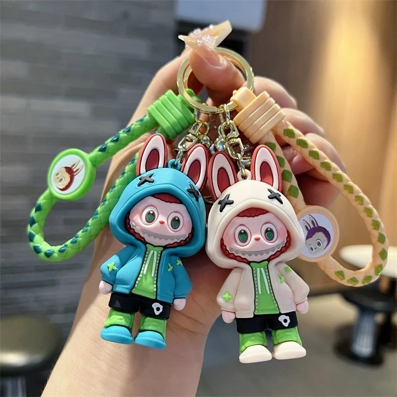 Creative Cartoon Labu Little Sheep Keychain Cute Bucktooth Small Sample Keychain PVC 3D Doll Gift