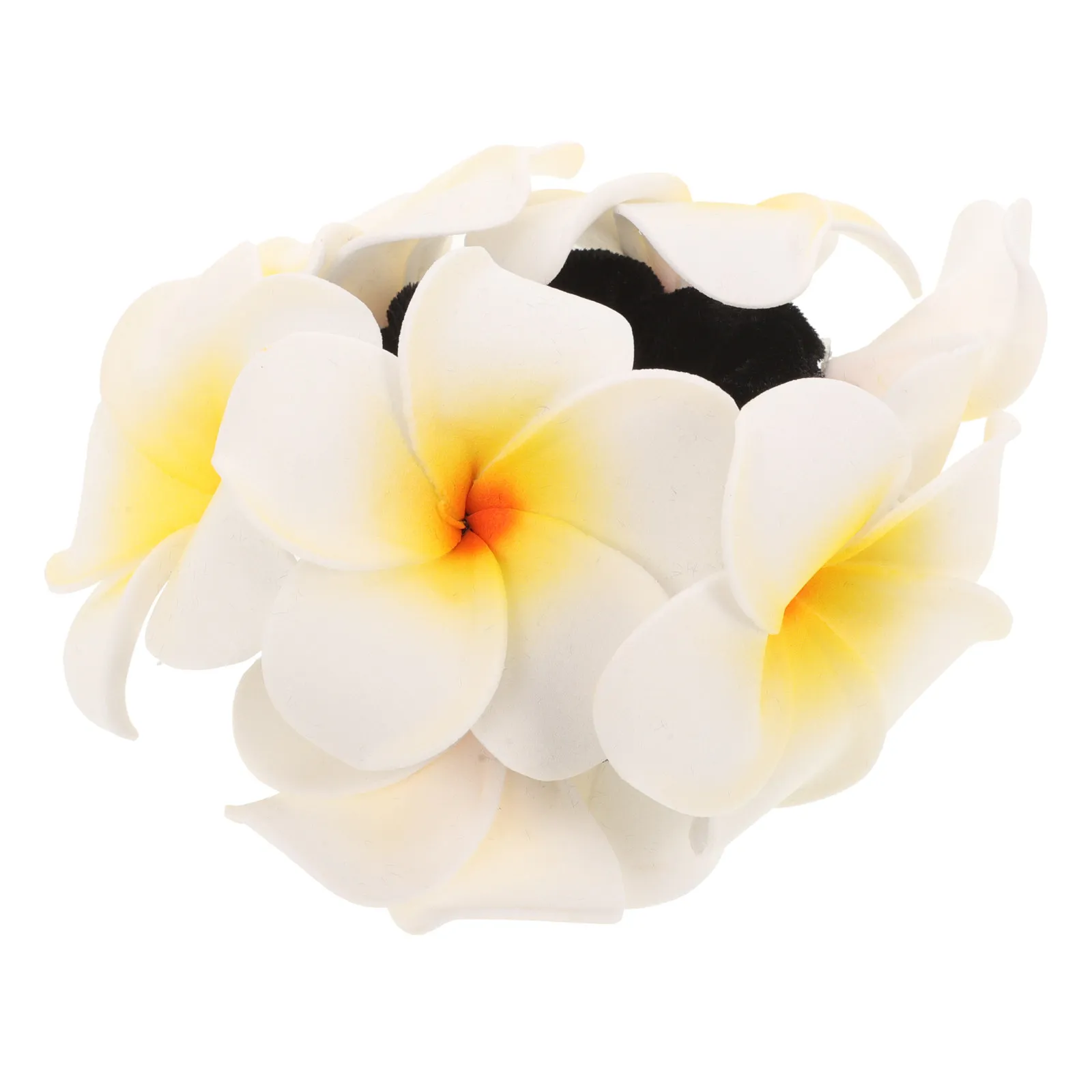 Hawaiian Flower Hair Tie Lightweight Foam Floral Ponytail Holder for Festivals Weddings Beach Vacations Hair Accessories Women