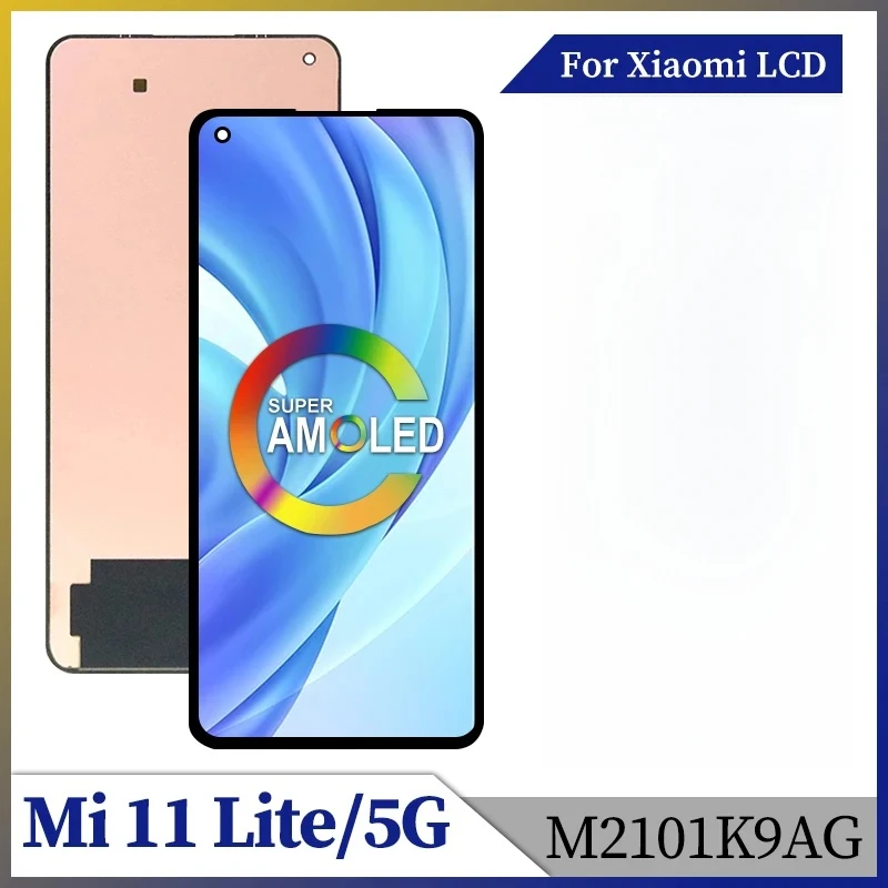 

Замена дигитайзера сенсорного экрана ЖК-дисплея для Xiaomi Mi 11 Lite 5G M2101K9G M2101K9AG Дисплей