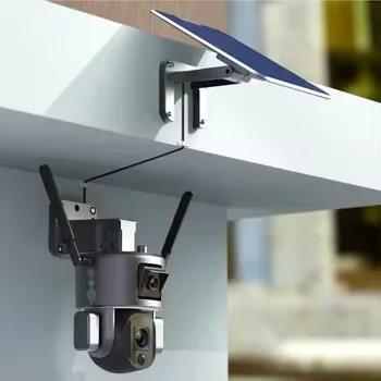 HIKWIFI 4G WiFi 20X Zoom لاسلكي خارجي يعمل بالطاقة الشمسية الأمن السيارات الإنسان المسار عدسة مزدوجة 8MP CCTV 4g كاميرا Ptz الشمسية #1