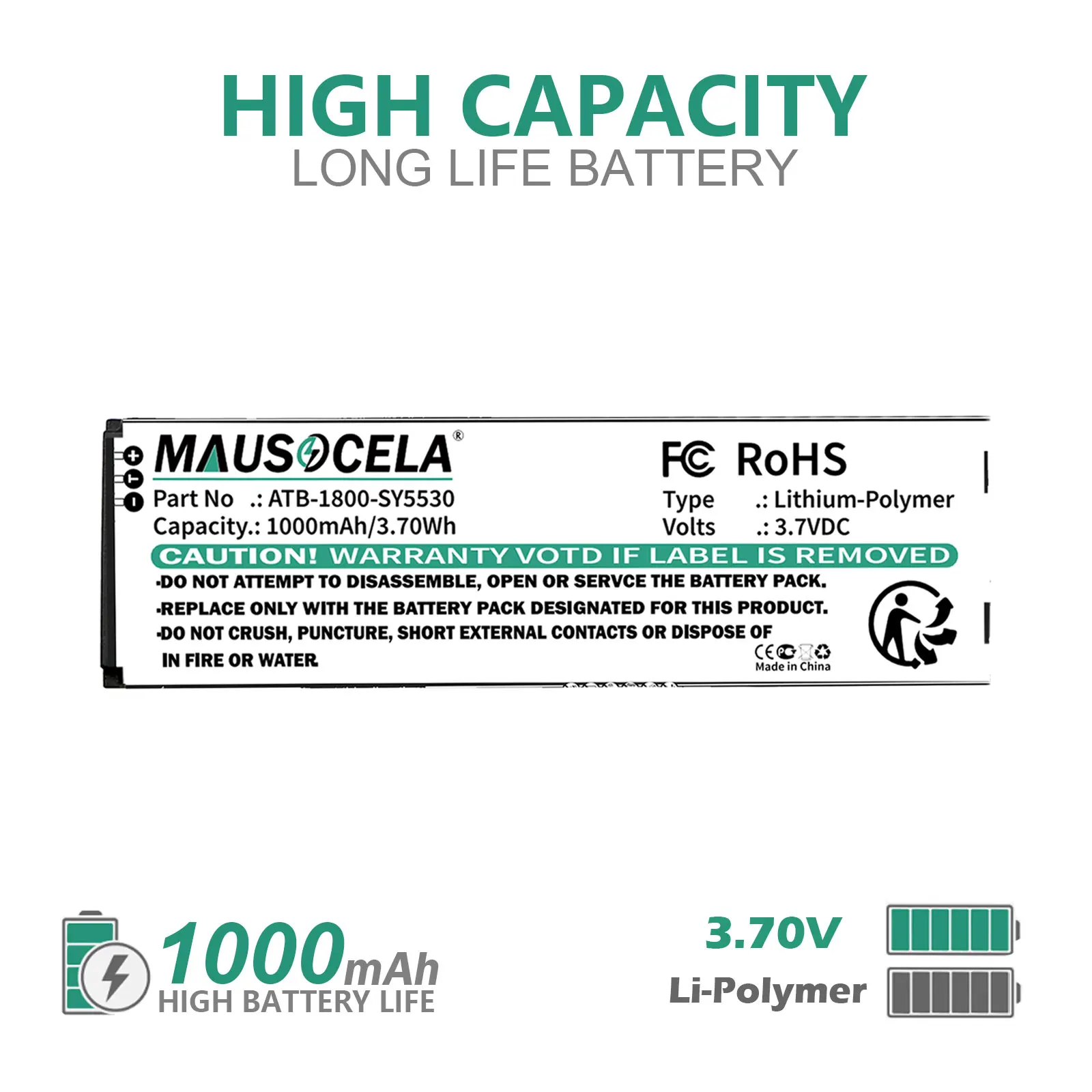 1000Mah/3.70Wh Remo…