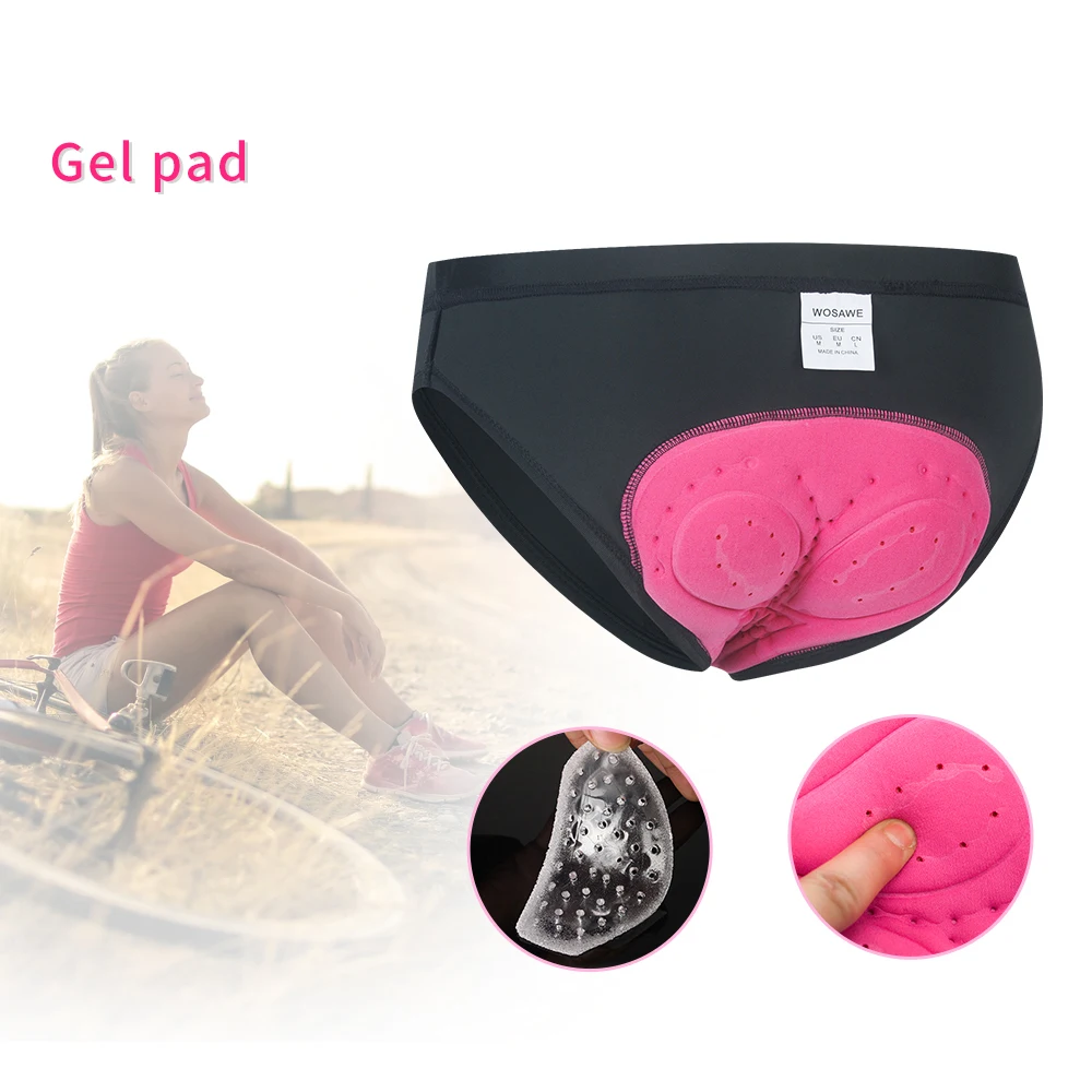 Ciclismo das mulheres Roupa Interior, MTB Bicicleta 3D Acolchoado Calções de Bicicleta, Leve, Quick Dry, Gel, Calcinhas Ciclismo, Cuecas