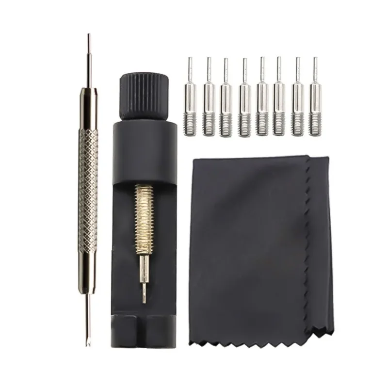 11-teiliges Uhrenreparatur-Set mit Werkzeug zum Anpassen von Uhrenarmbändern, Stiftentferner und Bandöffner