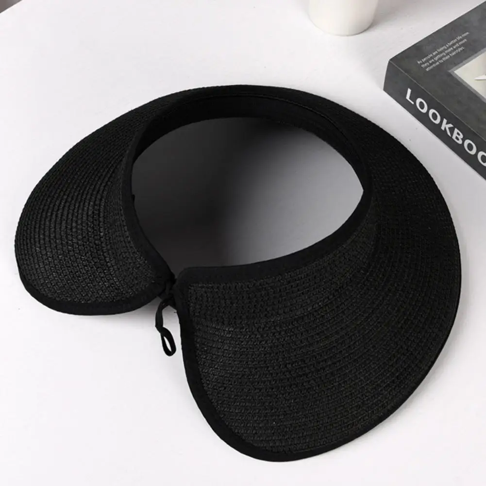 Stowable Straw Hat Summer Sun Hat Breathable Wide Brim Straw Sun Hat for Summer Vacation Adjustable Anti uv for Men