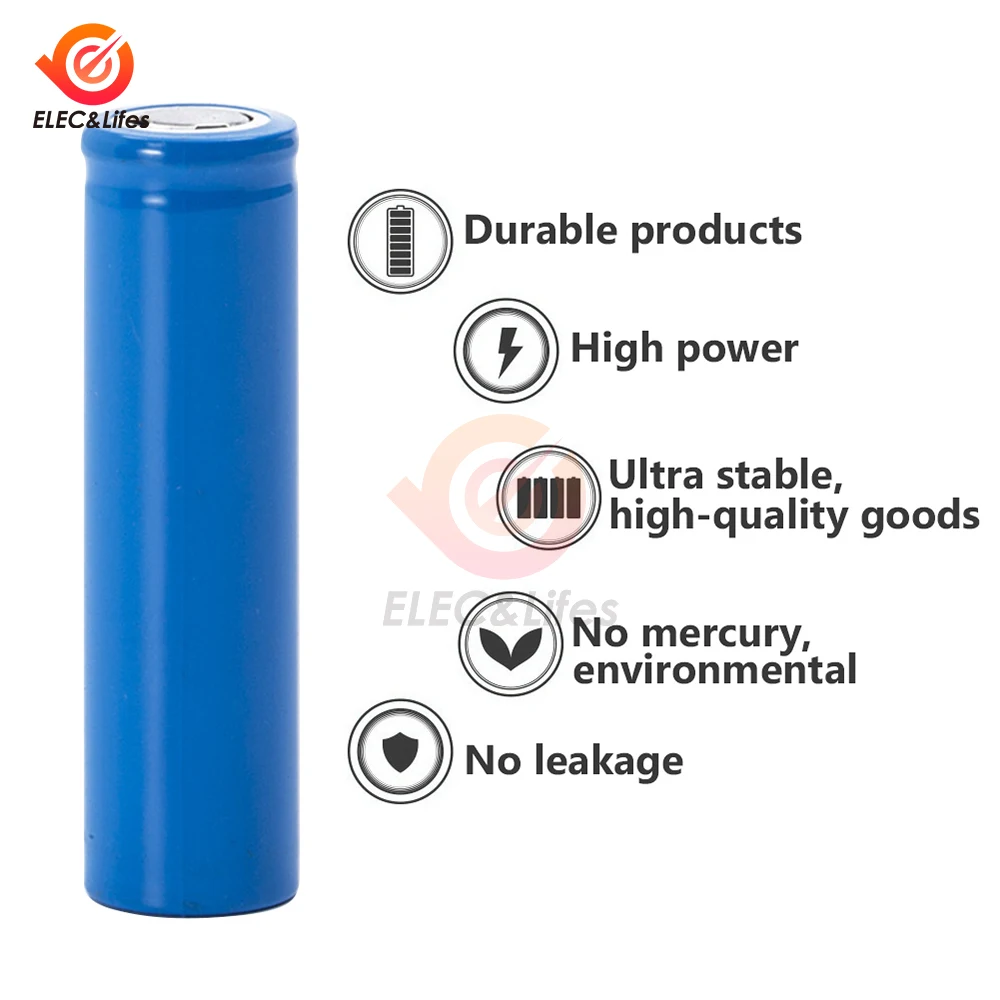 1Pcs 3.7V 18650 1000/1500/2000mAh large capacity rechargeable lithium-ion battery for flashlights remote control electronic toys