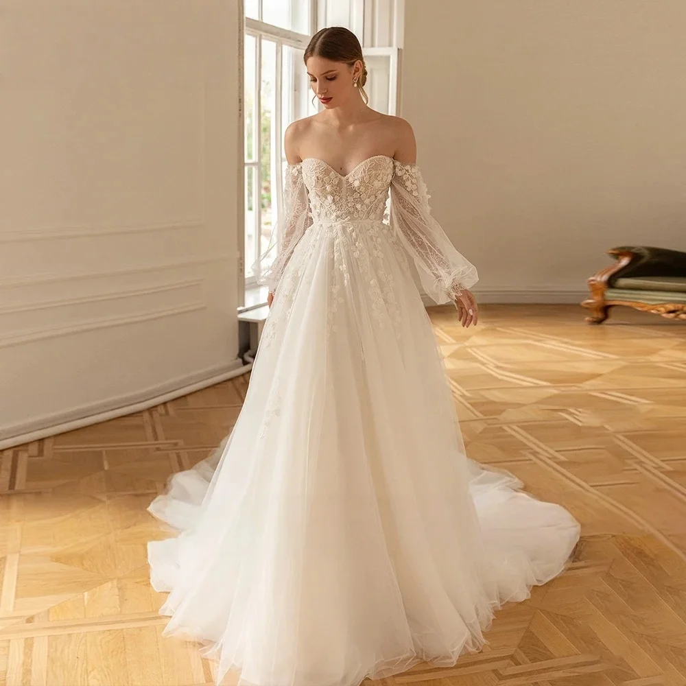 

Backless Wedding Dresses A-line Long Sleeves Lace Muslim Dubai Saudi Arabia Israel Bridal Gowns Vestido De Novia Customized