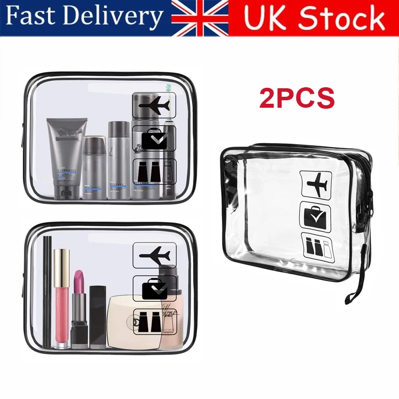 Transparent Waterproof Travel Toiletries Bags Set