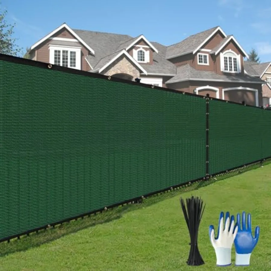 

Широкий экран-забор для конфиденциальности с перчатками, 6x50 футов, сверхпрочный, 220 г/м², 98% блокировка, для наружных стен, сада, двора, заднего двора