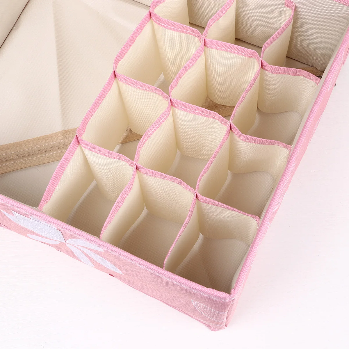 13 حجرة صندوق منظم الملابس الداخلية الوردي أكسفورد القماش الصدرية حقيبة للتخزين نمط عباد الشمس جورب وتخزين درج البرازيلي