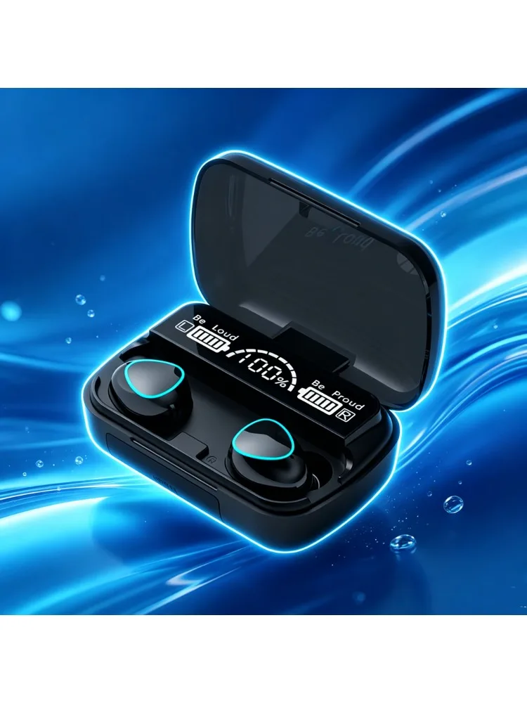 Bluetooth Headset Hands-Free LED Dispay Headset Bluetooth HiFi Stereo Music Wireless Earplug Game Headset For Smartphones