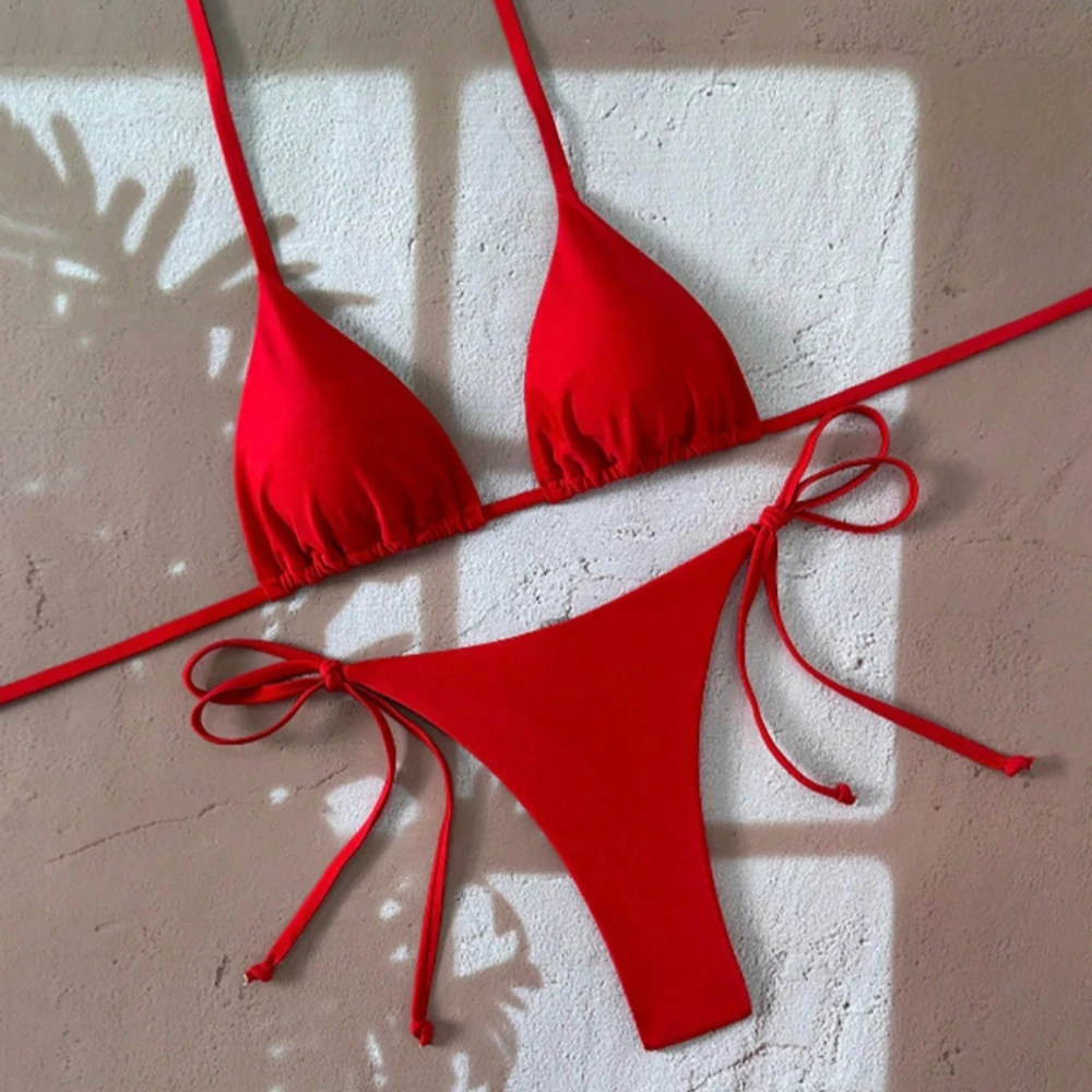 Costume da bagno estivo Set bikini da donna sexy con reggiseno imbottito push-up Perizoma Costume da bagno in due pezzi Costume da bagno da spiaggia Donna biquini