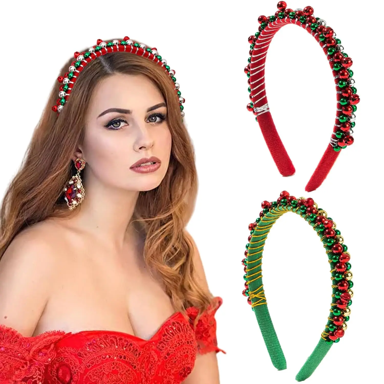 

Ladies' Christmas Hair Band, Holiday Party Hair Accessory, Girls' Versatile Hair Accessory for Going Out Shopping