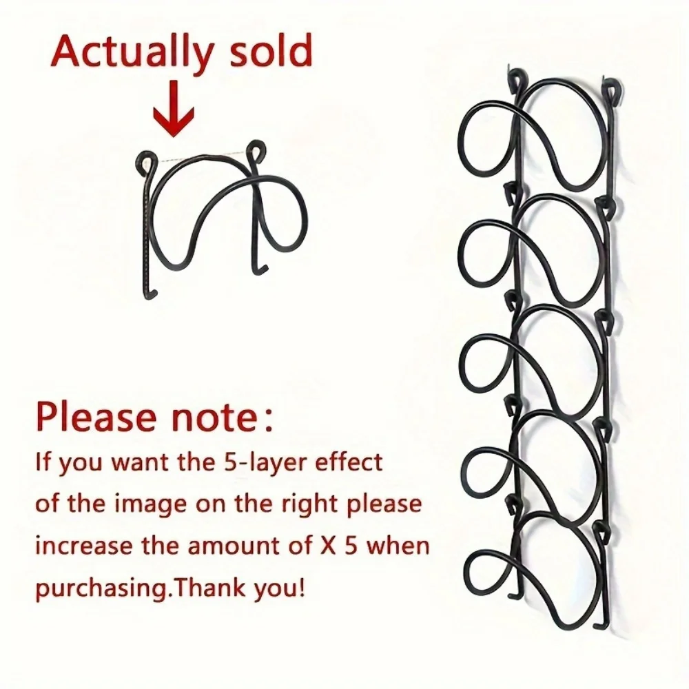 2-Piece Wrought Iron Towel Rack Wall-Mounted Hook Design Elegant Bathroom Kitchen Decor Space-Saving Home Accessory Easy Install