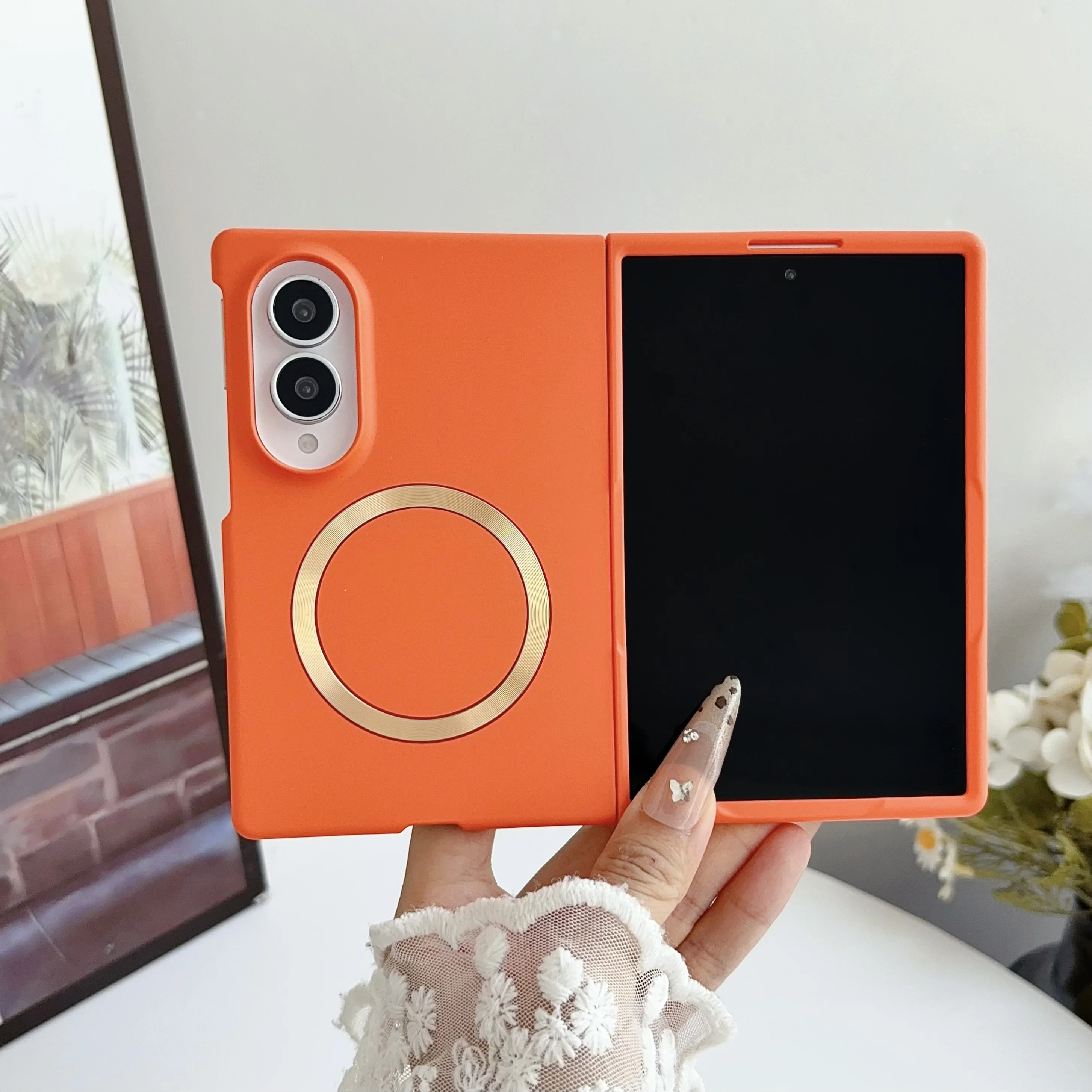 Simple Skin Feel Magnetic Phone Case for Samsung Galaxy Z Fold8 Fold 8 Wide Shockproof for Magsafe Edge Protection Slim Cover