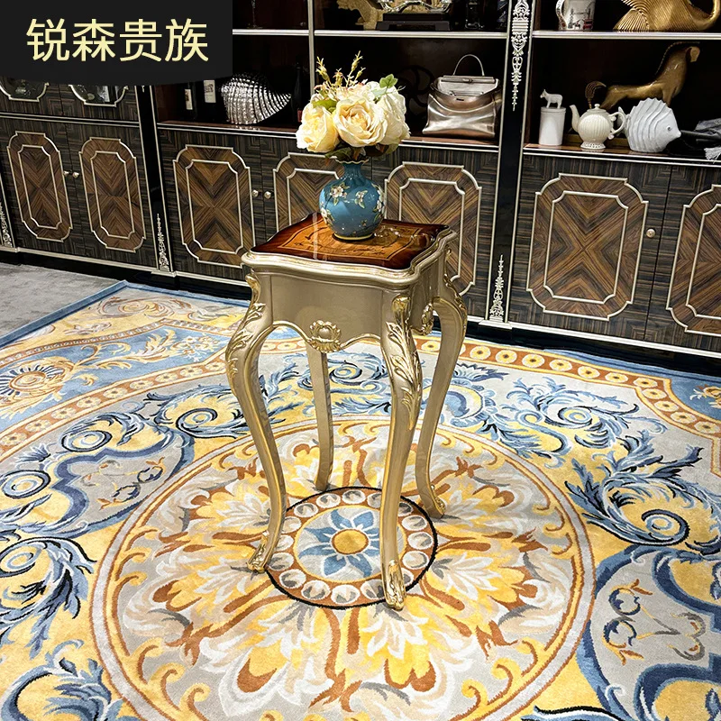 

French solid wood flower stand, European court luxury carved rack floor-to-ceiling neoclassical flower pot stand furniture