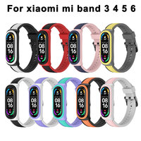 Watch Strap for Xiaomi Mi Band 3 4 5 6 Wristband Silicone Bracelet Wrist Straps MiBand 3 4 band5 band6 Smartwatch Accessories