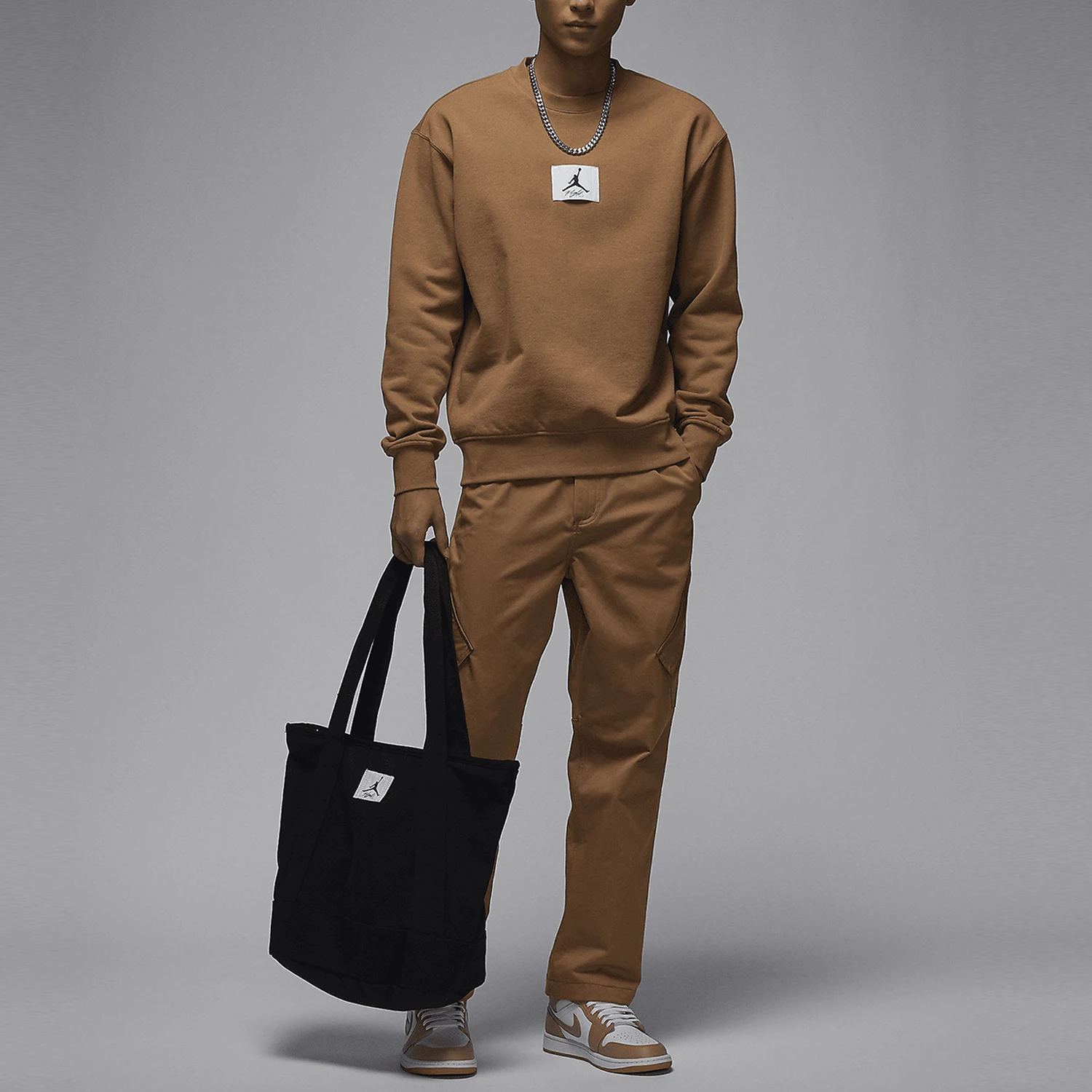 نايك المنتج الأصلي الأردن السنة الصينية الجديدة الرجال الصوف جولة الرقبة الرياضة هوديي FB6935-231 #3