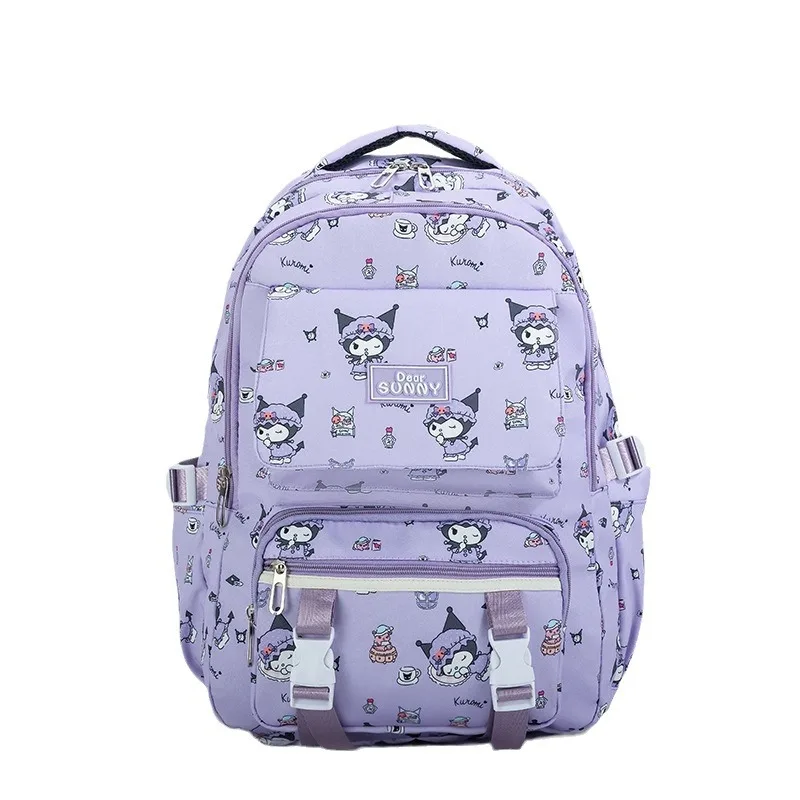 

New Kuromi backpack, cute primary and secondary school student bag, large capacity, cute high school student school backpack