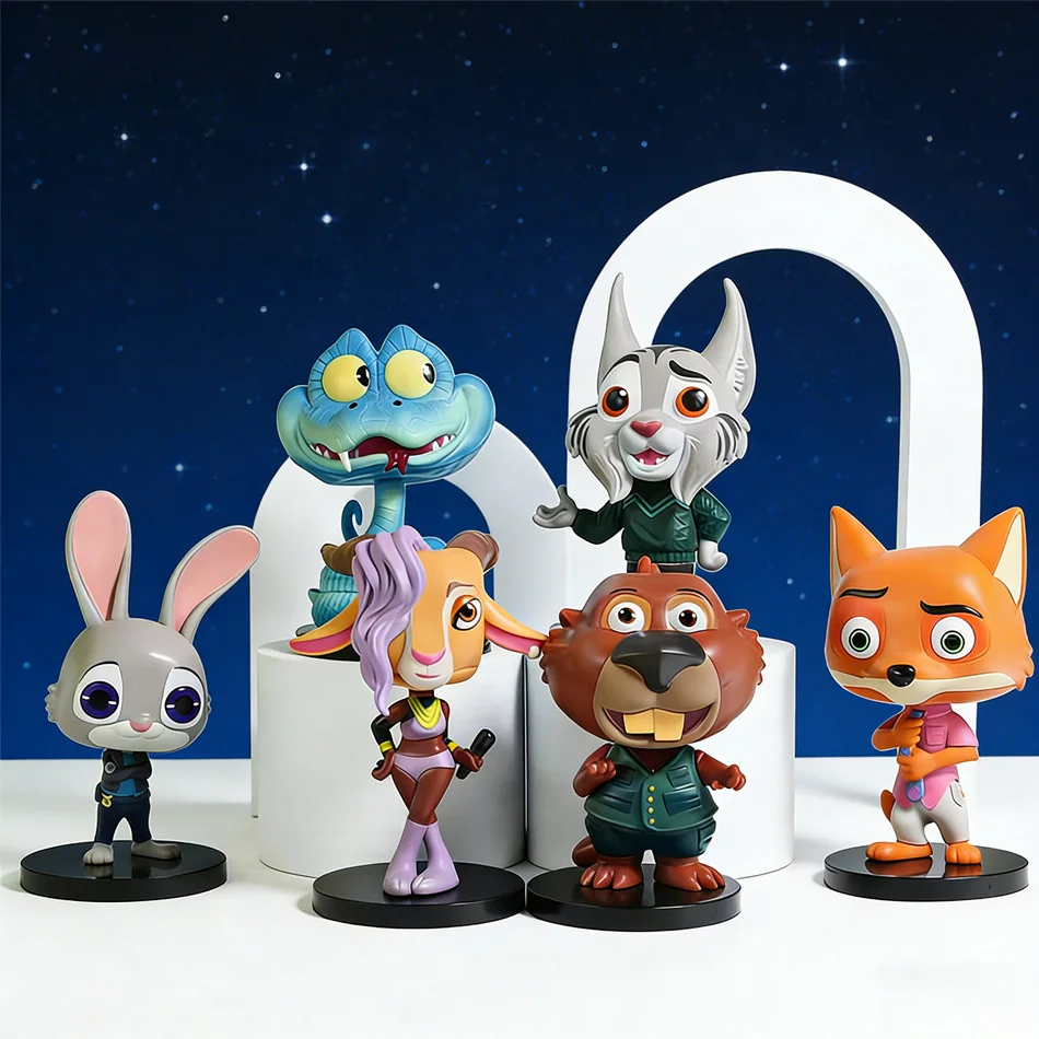 

New Disney Zootopia Judy Nick Trendy Handmade Cartoon Blind Box Gift Toy Model Anime Ornament Christmas Gifts for Kids