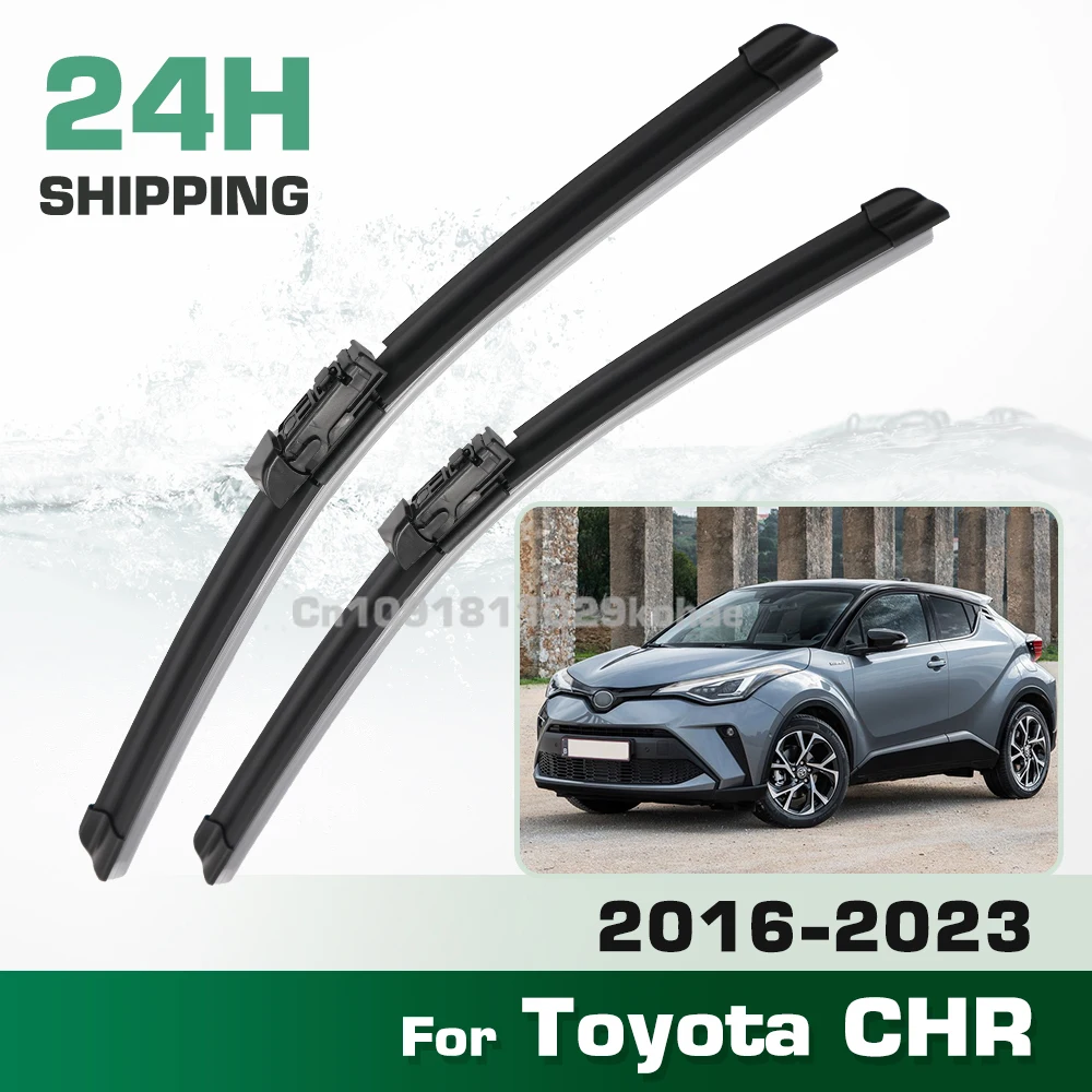 

For Toyota CHR 2016-2023 2017 2018 2019 2020 2021 2022 LHD&RHD Front Wiper Blades Windshield Windscreen Window Brush 26"+16"