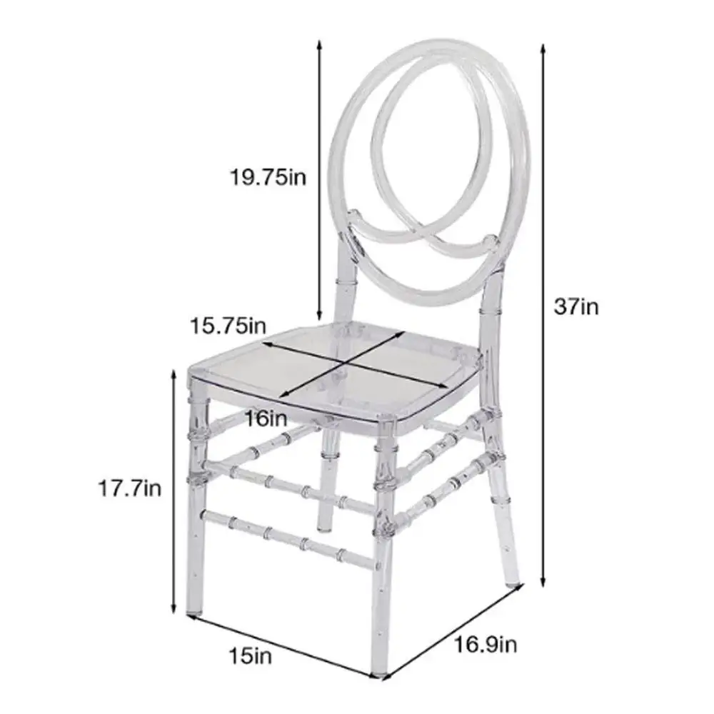 Wholesale Crystal Transparent Hotel Banquet Wedding Transparent Phoenix Activity Chair