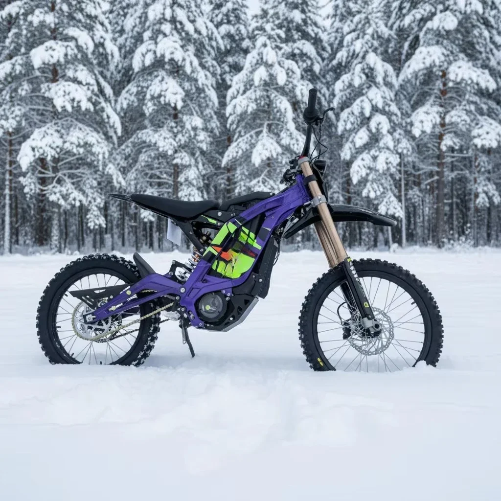 SXLL2026 Sur Ron Light Bee X Electric Motocross, Durable Frame, Black Green Purple, Electric Motocross