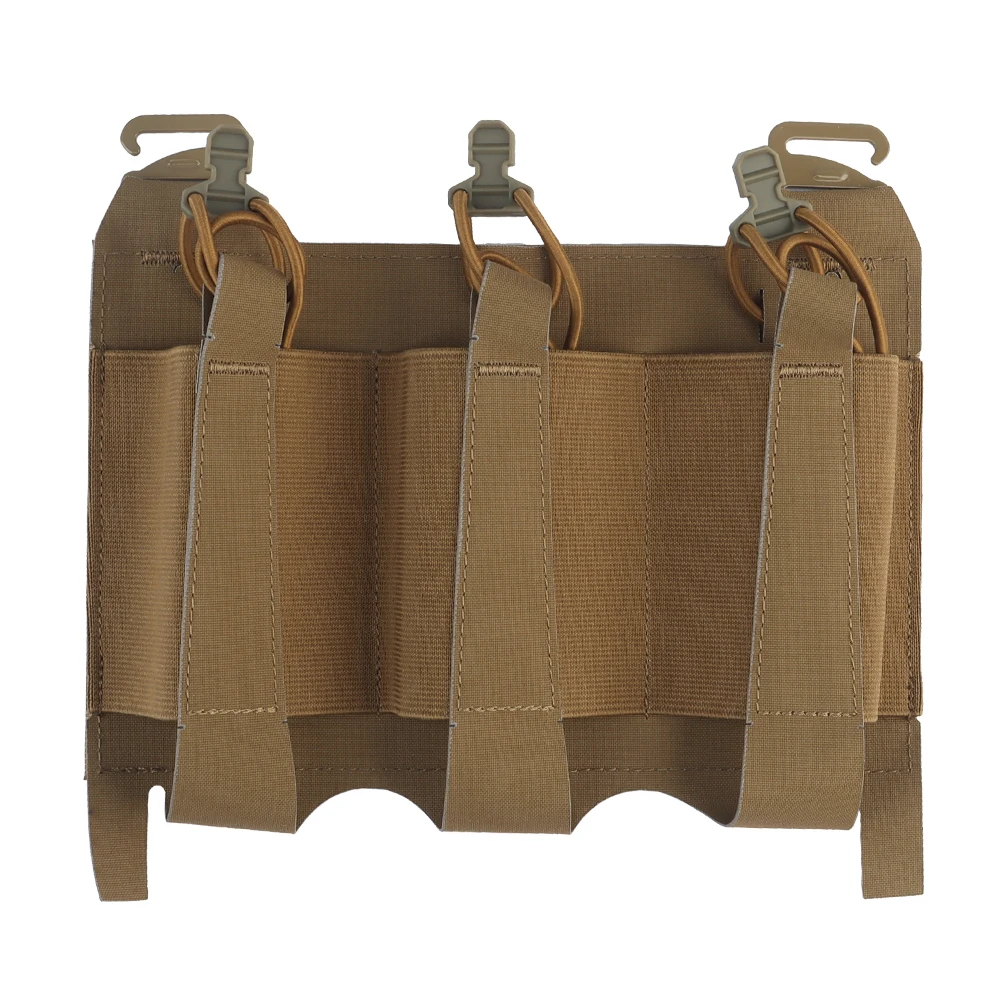 

Tactical Magazine Pouch Triple Elastic 5.56 .223 7.62 Mag Holder Bag G Hook Buckle Hunting Plate Carrier Vest Front Panel Gear
