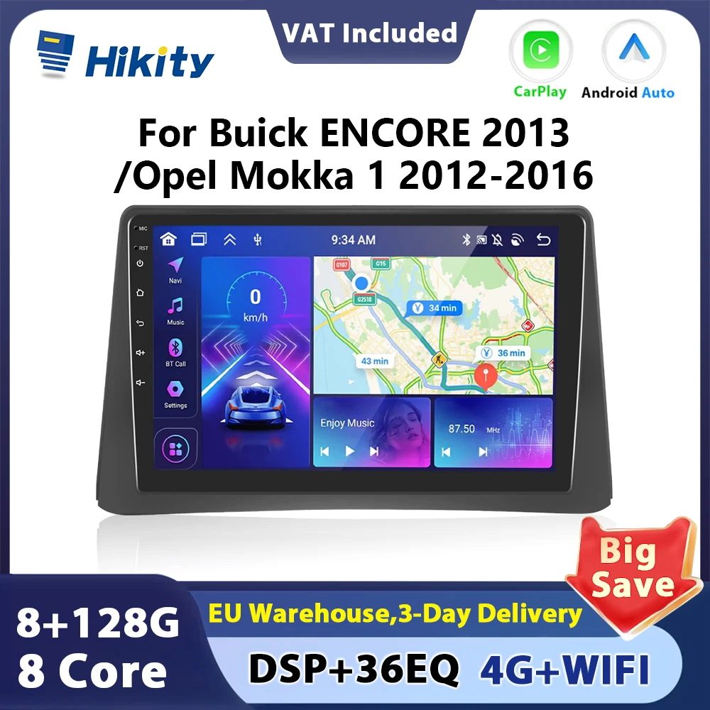 Hikity 9 pollici Carplay Android 2 din autoradio Player per Buick ENCORE 2013 Opel Mokka 1 2012-2016 Android Auto Stereo Radio GPS