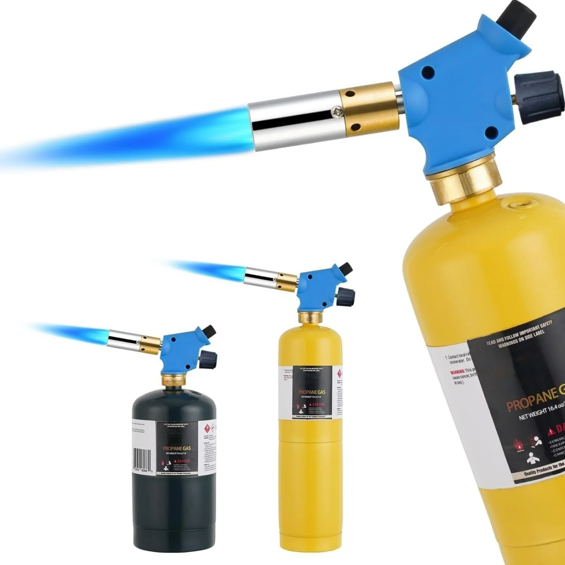 

1pc Propane Welding Head, Gas Torch,Mini Trigger Start MAPP Torch Turbo Flame for Soldering Cooking Barbecue Melting Gas Burner