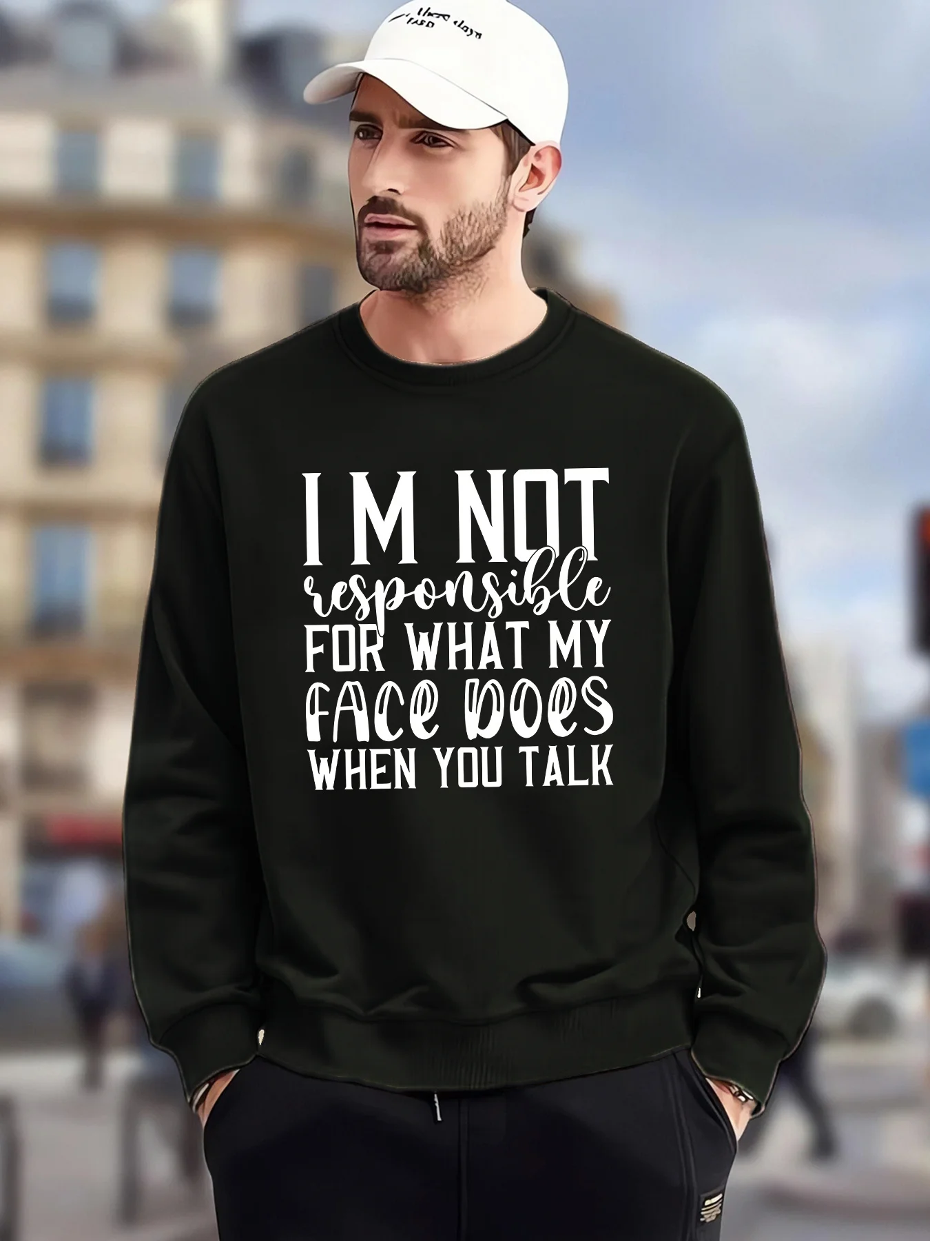 

Street Style Men's Casual Fashion Sweater with Unique Anime & Monster Print - Comfortable, Crew Neck Pullover for Everyday Wear