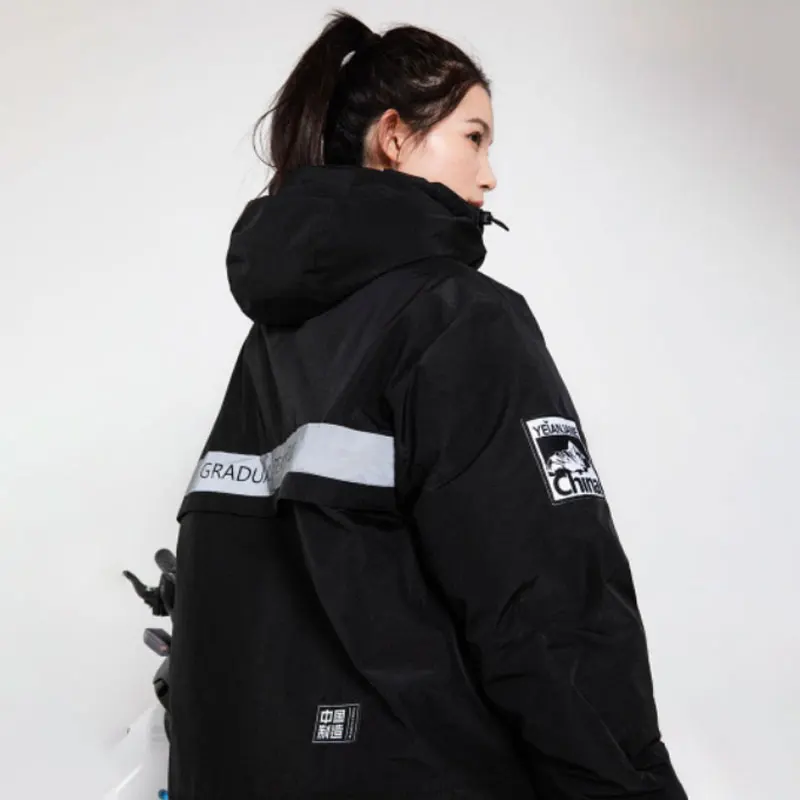 Inverno impermeável à prova de vento equitação roupas à prova de frio motocicleta quente engrossar pelúcia tudo-em-um roupas snowmobile ternos