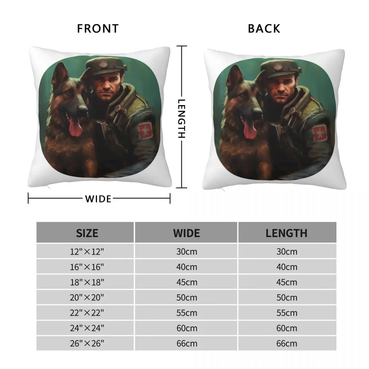 Maccready And Dogmeat Square Pillowcase Polyester Linen Velvet Creative Zip Decor Sofa Seater Cushion Cover 45x45